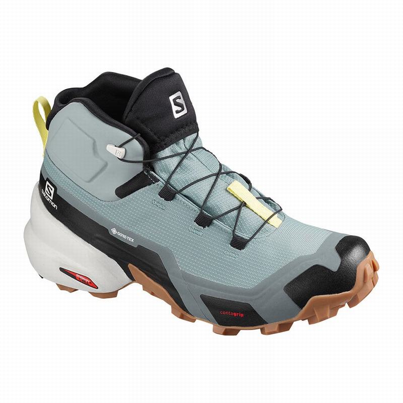 Salomon Israel CROSS HIKE MID GORE-TEX - Womens Hiking Boots - Green (QHUJ-51297)